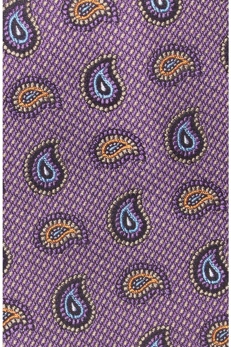 Paisley Silk Tie, Alternate, color, PURPLE