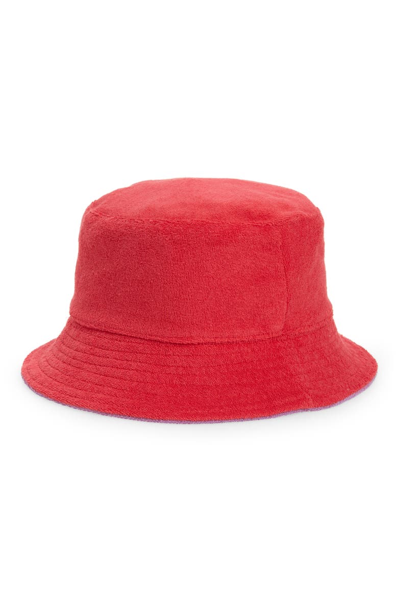 Kids' Terry Cloth Bucket Hat, Alternate, color, PURPLE SECRET