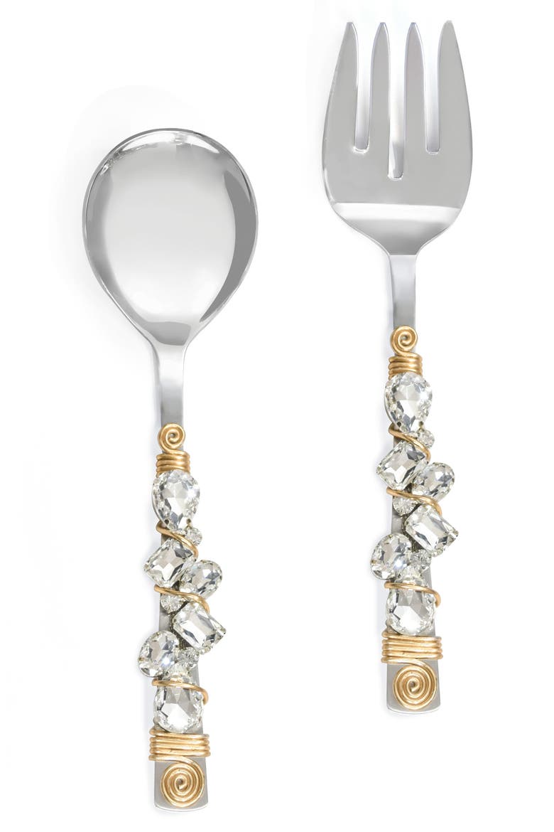 Embellished Radiance Constellation 2-Piece Salad Serving Set, Main, color, WHITE