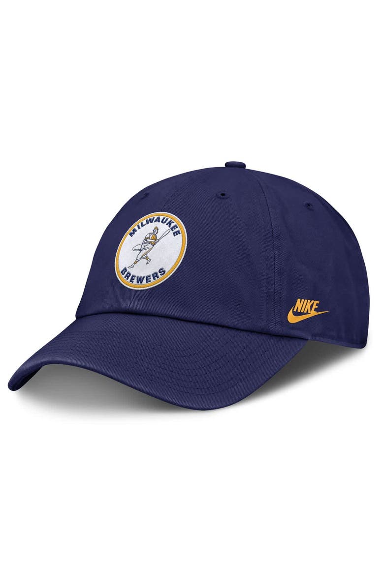 Nike Men's Nike Navy Milwaukee Brewers Club Adjustable Hat, Main, color, 