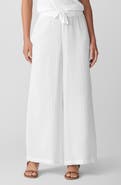 Eileen Fisher Wide Leg Organic Cotton Ankle Pants