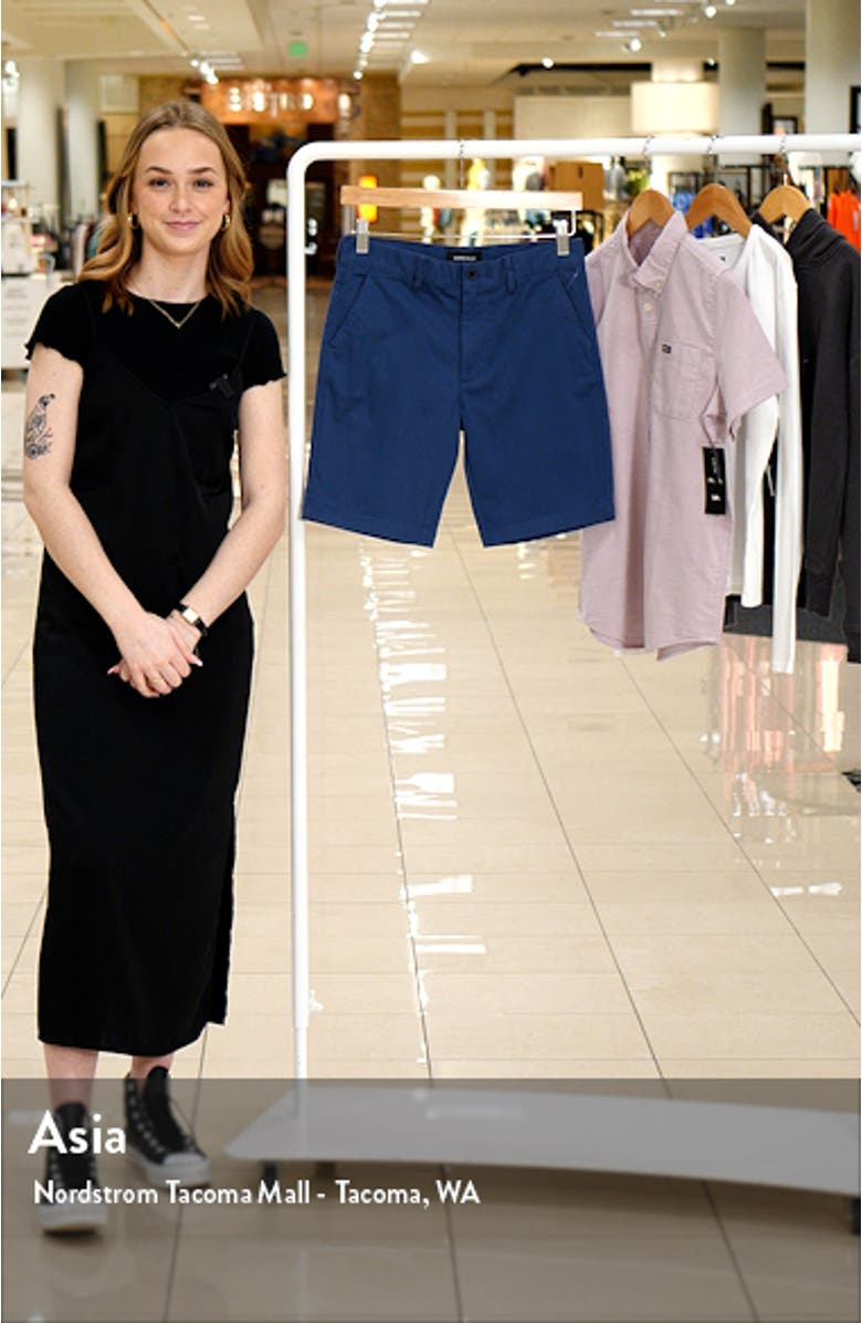 Kids' Slim Straight Leg Chino Shorts, sales video thumbnail