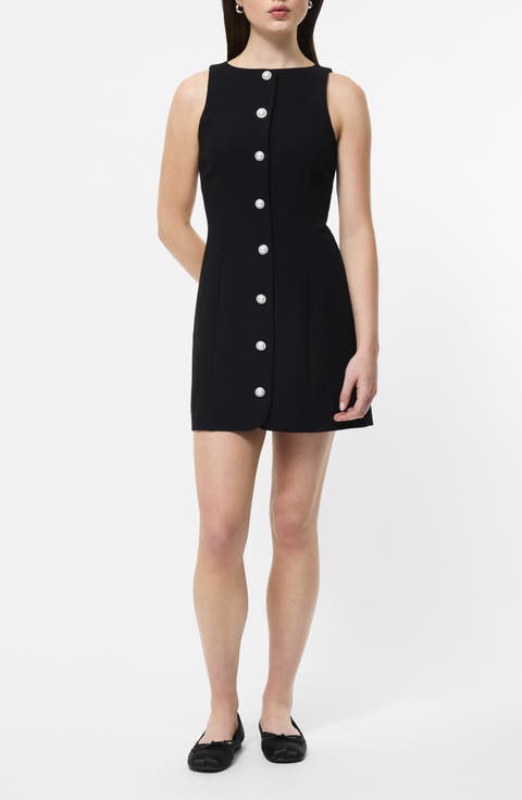Azra Buttoned Twill Minidress