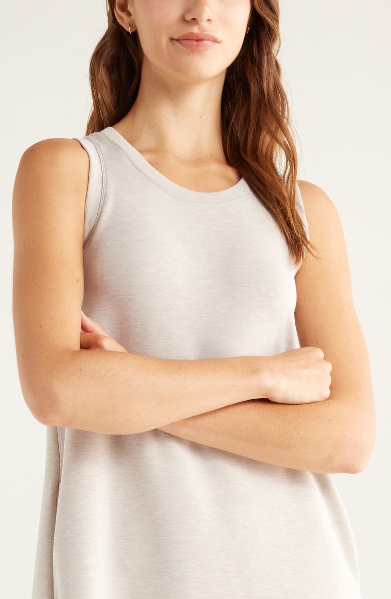 Zella Ultrasoft Tank Dress, Alternate, color, Medium Taupe Heather