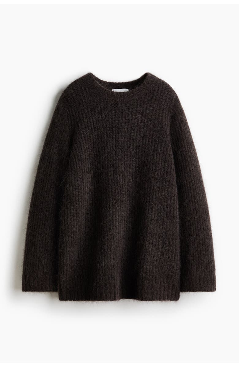 H&M Mohair-blend Jumper, Main, color, Dark Brown