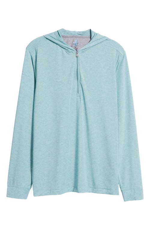 Johnnie-o Welsey Performance Half Zip Hoodie In Green Grass