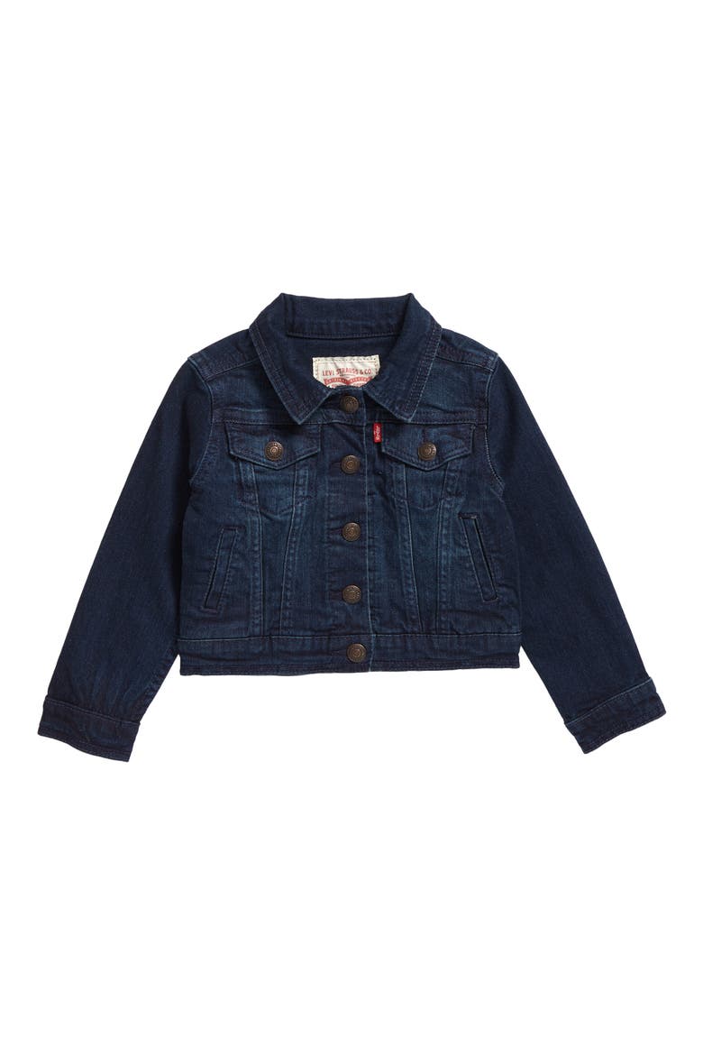 Levi's® Kids' Denim Trucker Jacket, Main, color, D26-INDIGO