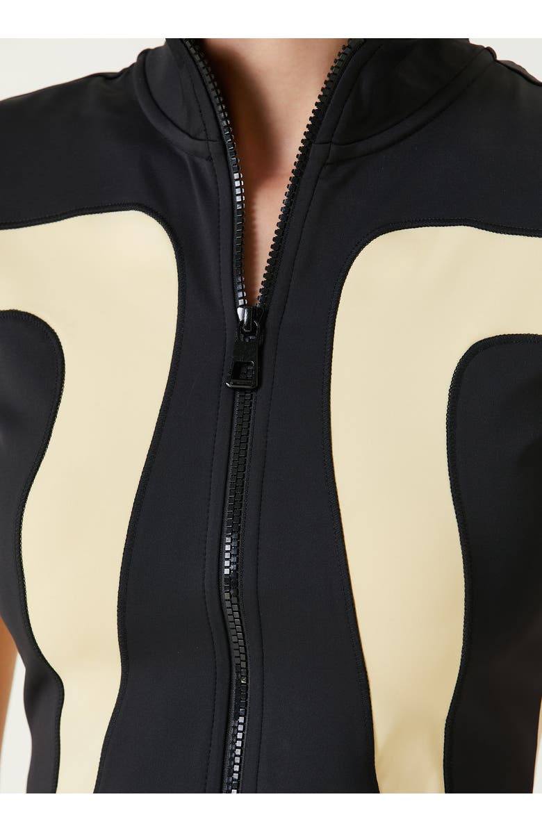 PCFG Boomerang Zip Up Top, Alternate, color, Black