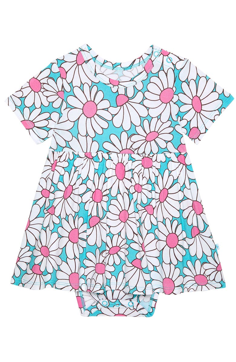 Posh Peanut Ruffle Skirted Bodysuit, Main, color, Blue