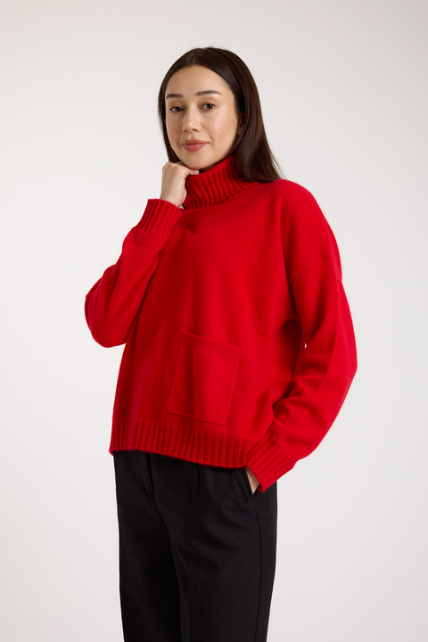 Pippin Roll Neck  100% Cashmere Sweater