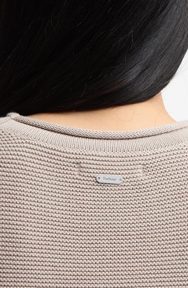 Barbour Hinton Cotton Knit Sweater, Alternate, color, Light Sand Stripe