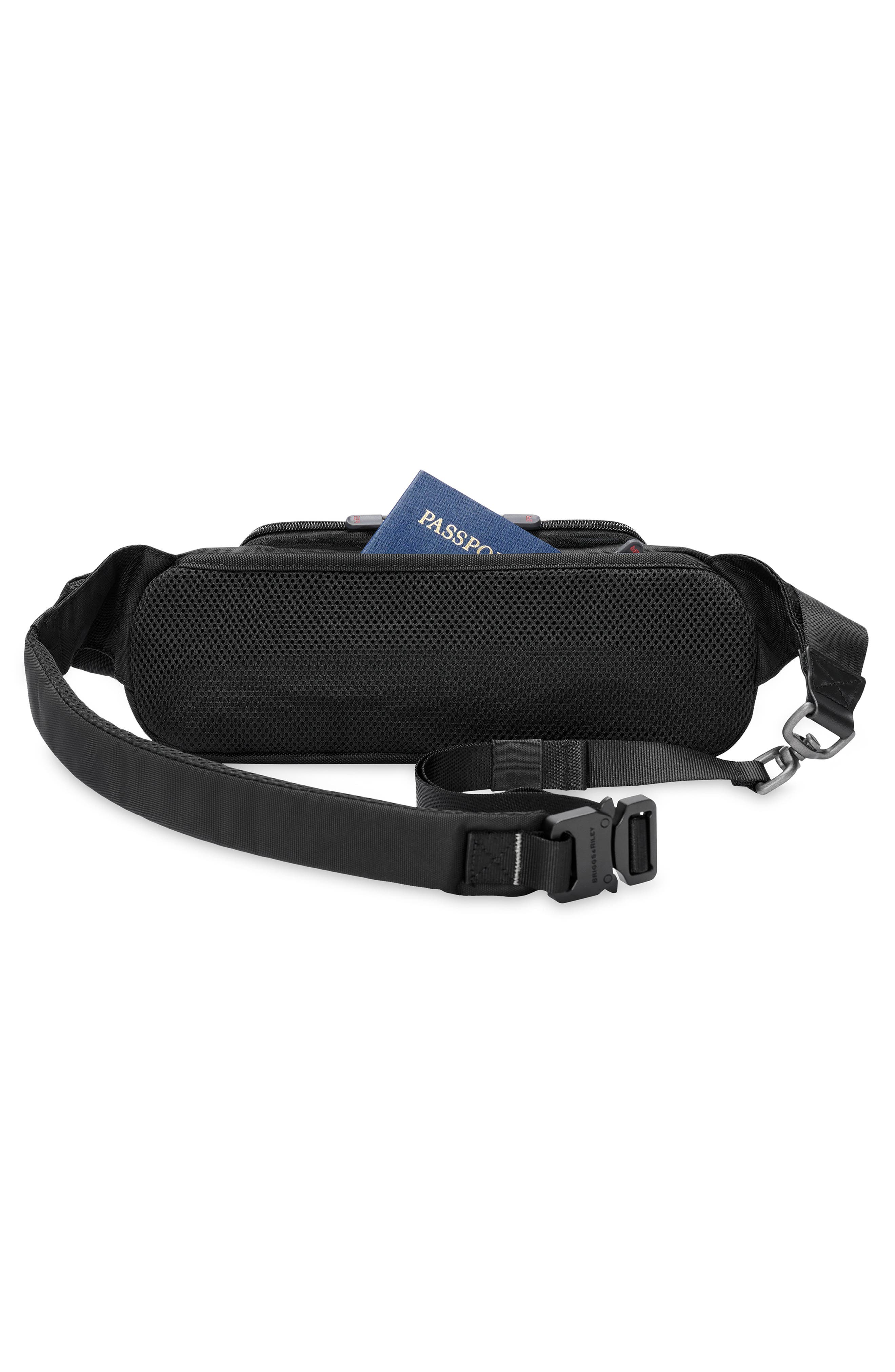 Briggs & Riley HTA Sling Belt Bag, Alternate, color, Black