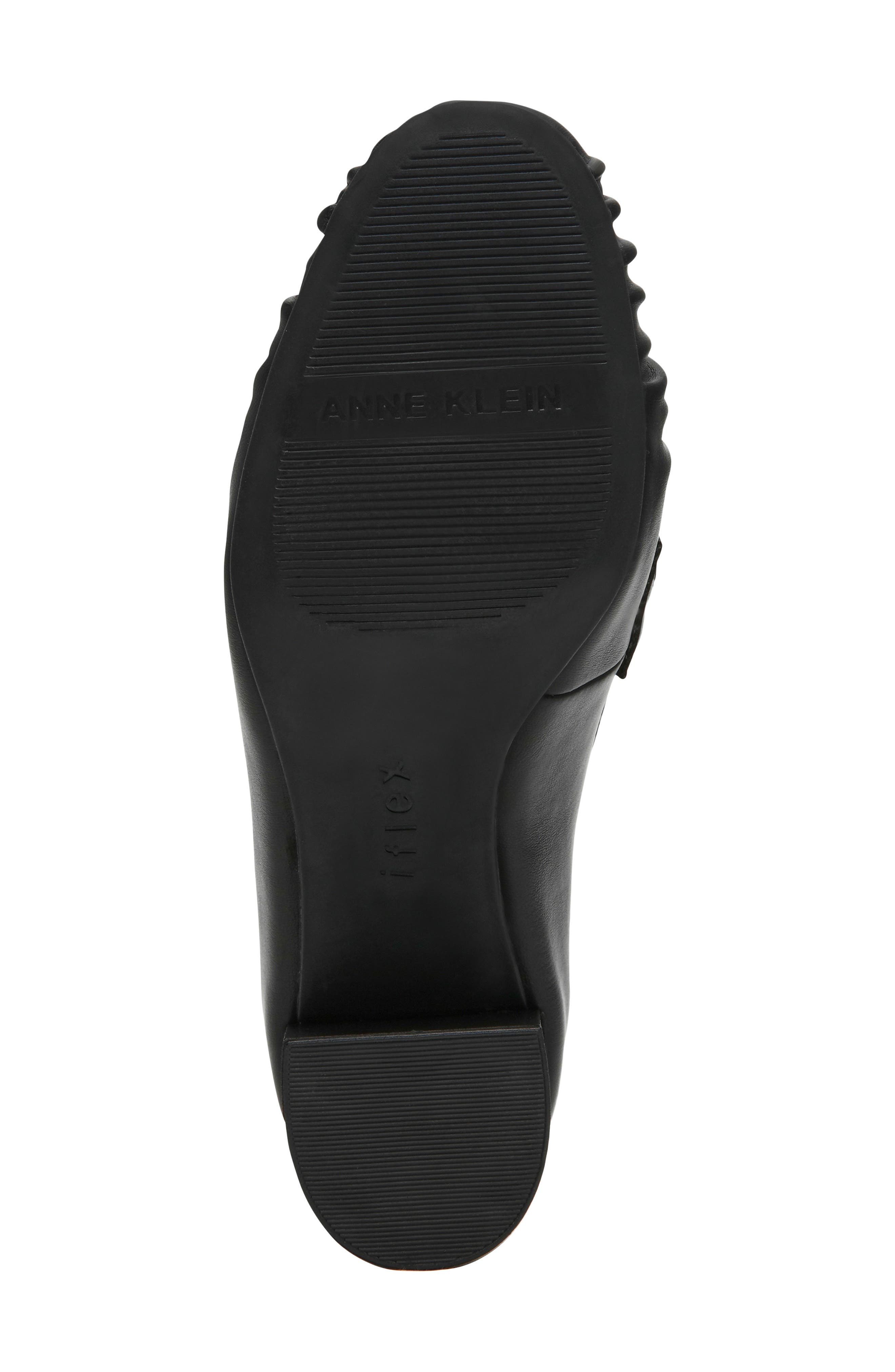 Akkarin Faux Leather Loafer Pump, Alternate, color, BLACK SMOOTH