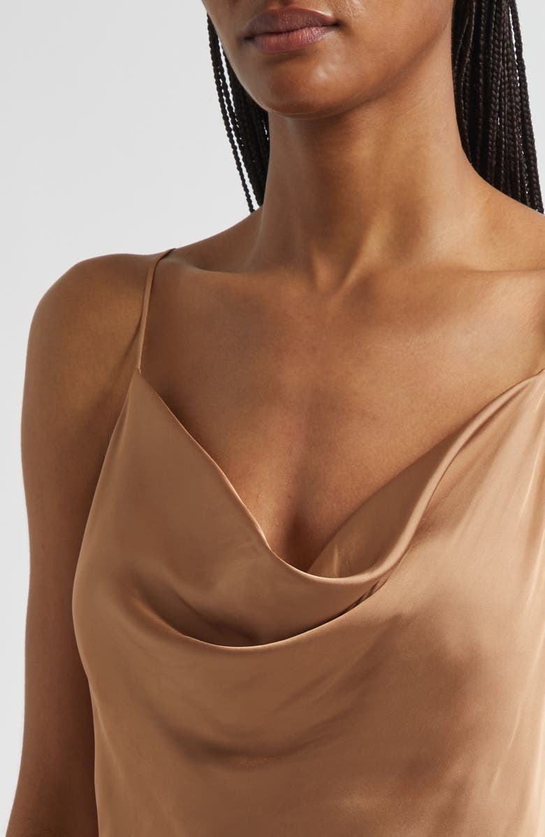L'AGENCE Calista Cowl Neck Satin Camisole, Alternate, color, Ginger Snap