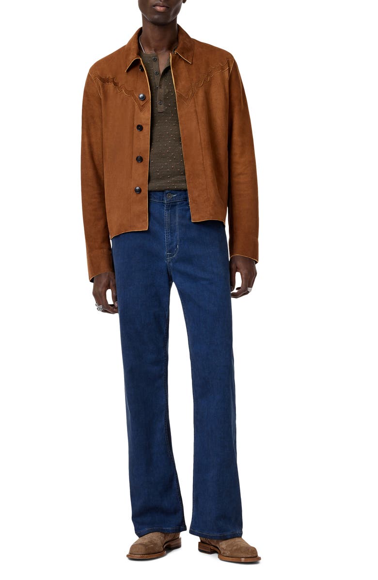John Varvatos Marlee Suede Western Jacket, Alternate, color, Balsa