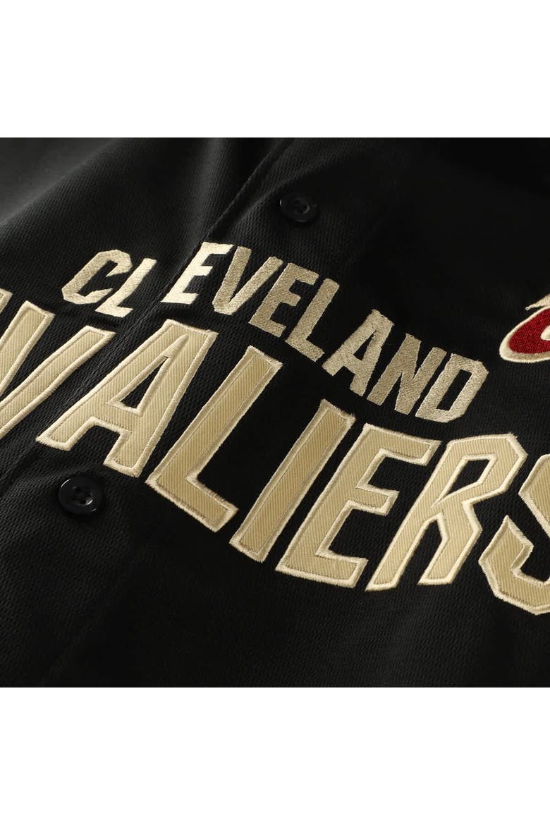 Men's Fanatics Black Cleveland Cavaliers Big & Tall Pop Full-Button Jersey, Alternate, color, Black