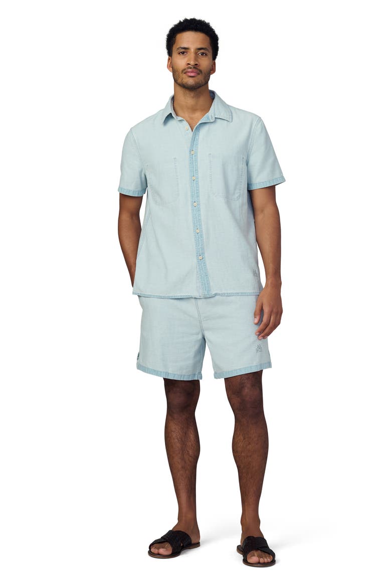 Reverse Chambray Camp Shirt, Alternate, color, SUMMER FADE
