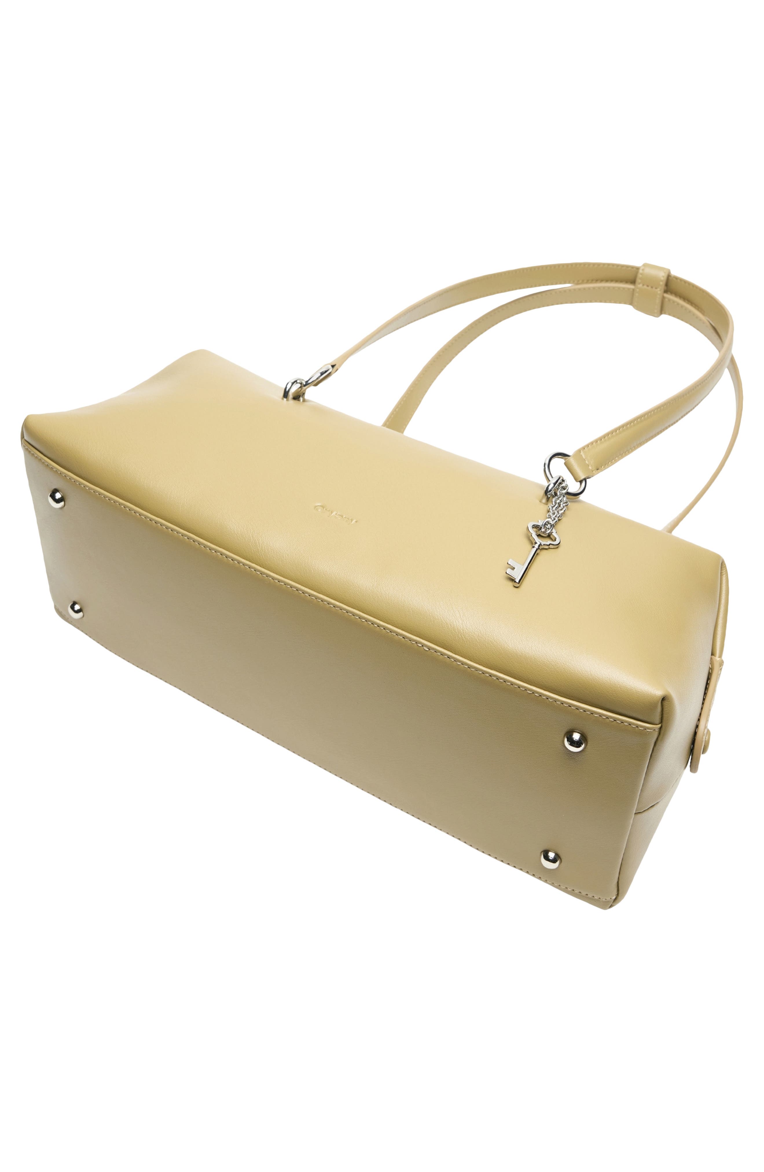 Martin Leather Shoulder Bag, Alternate, color, LEMONGRASS