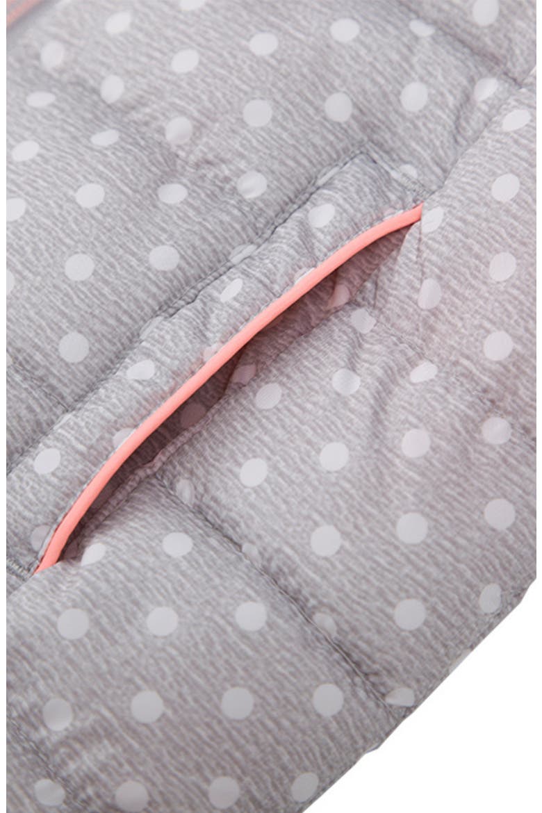 Lightweight Puffer Jacket, Alternate, color, Light Gray Polka Dot