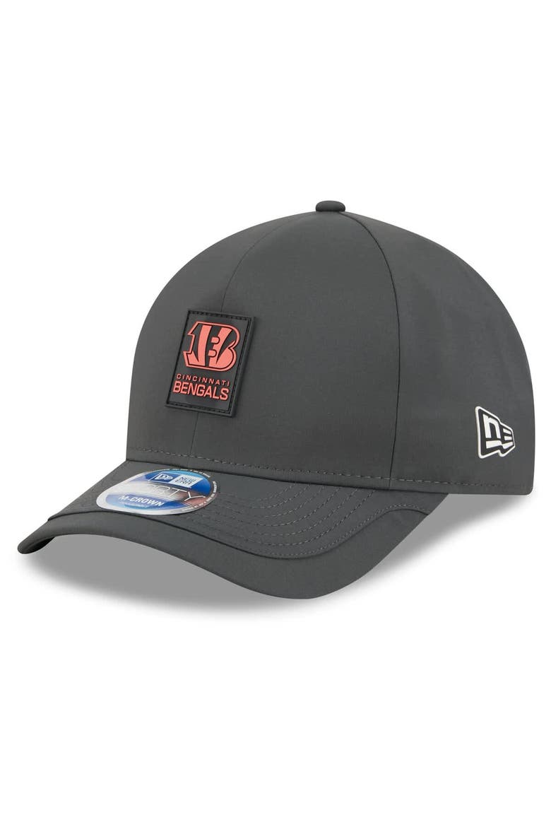Men's New Era Charcoal Cincinnati Bengals 2025 Sideline Cold Weather 9FORTY M-Crown Adjustable Hat, Main, color, Charcoal