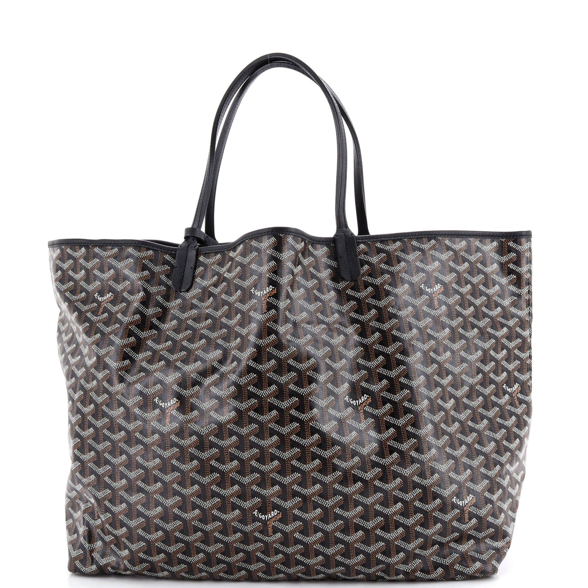 Pre-Owned Goyard Saint Louis Tote Coated Canvas GM, Alternate, color, Black