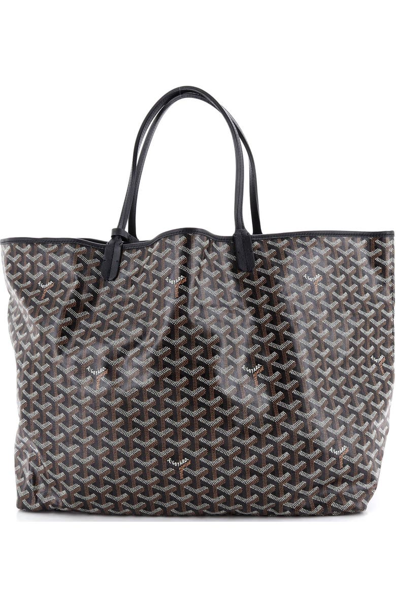 Pre-Owned Goyard Saint Louis Tote Coated Canvas GM, Alternate, color, Black
