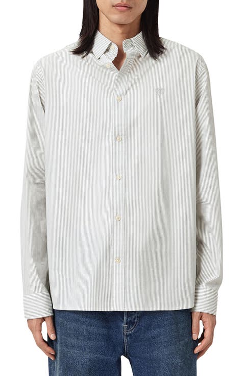 Nolan Pinstripe Button-Up Shirt