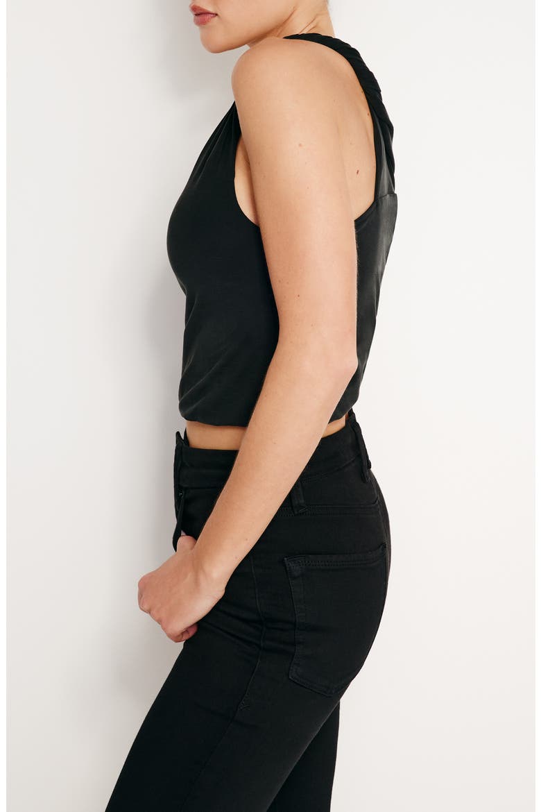 Sandwash Twist Strap Crop Tank, Alternate, color, BLACK001