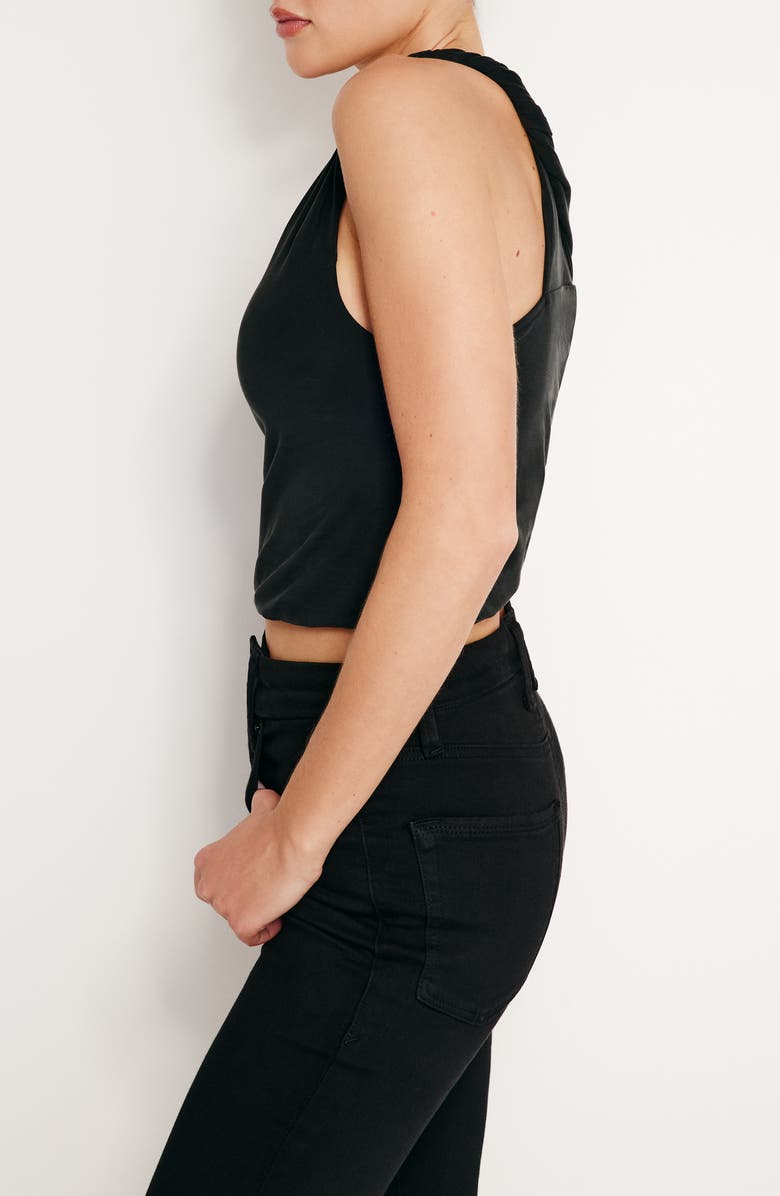 Good American Sandwash Twist Strap Crop Tank, Alternate, color,