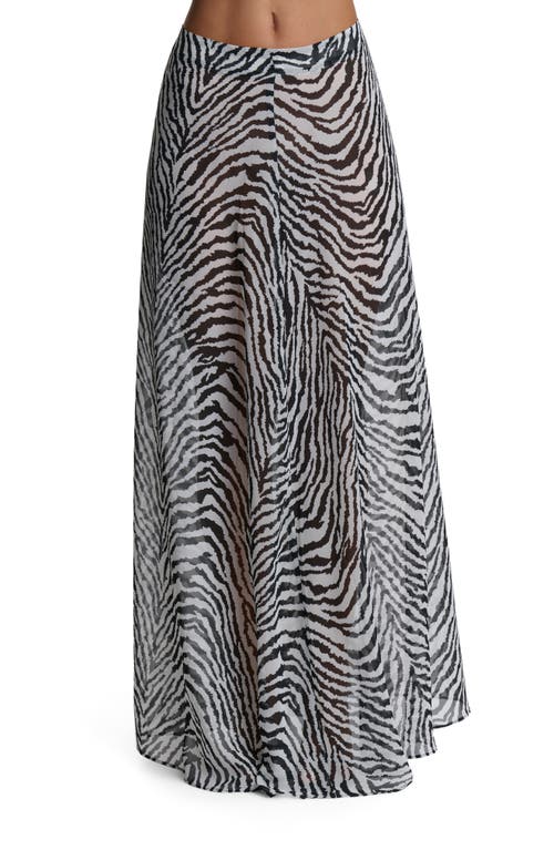Naked Wardrobe Chiffon A-line Maxi Skirt In Multi