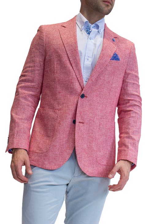 Micro Houndstooth Linen Blend Sportcoat