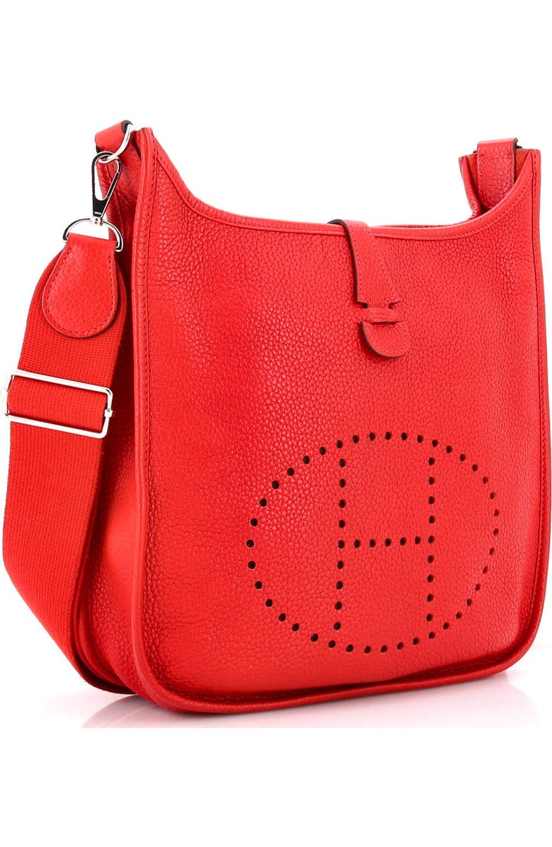 Pre-Owned Hermes Evelyne Bag Gen III Clemence PM, Alternate, color, Rouge Casaque