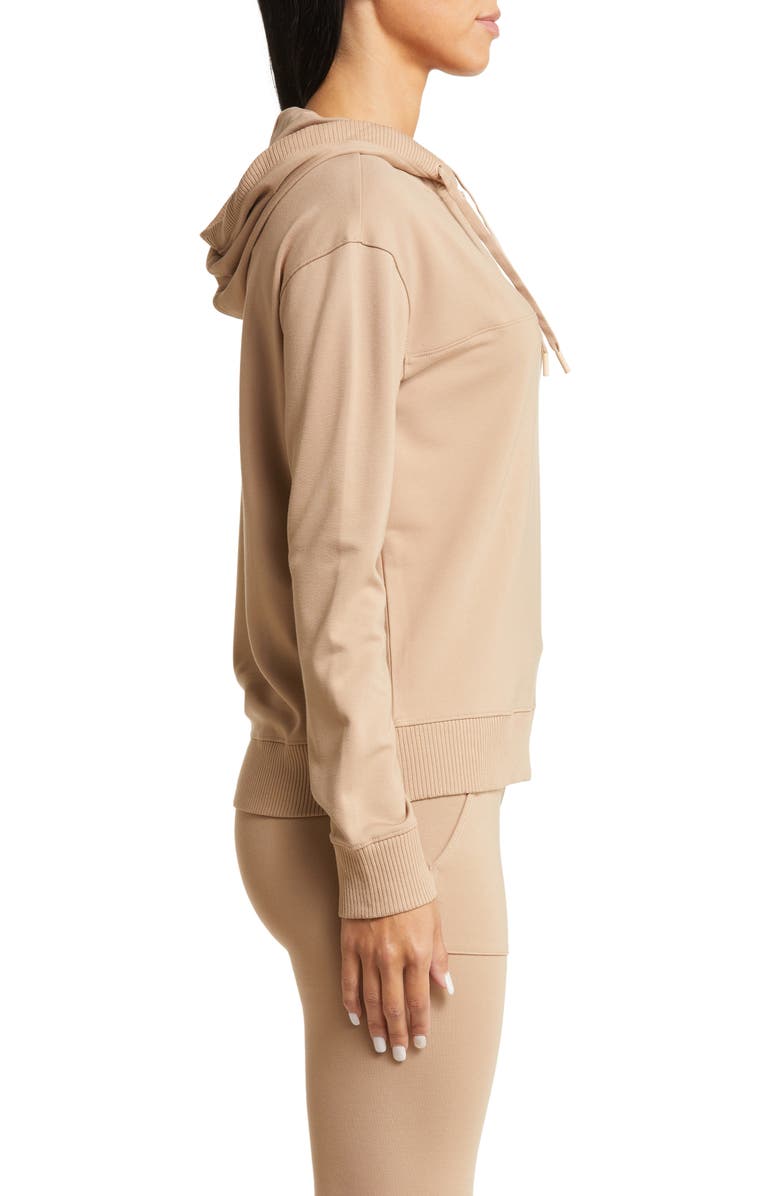 TravisMathew Friday Ponte Half Zip Hoodie, Alternate, color, Natural