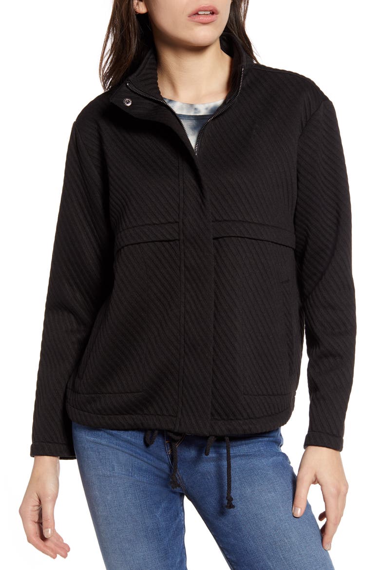 BB Dakota Day by Day Knit Jacket, Alternate, color, BLACK