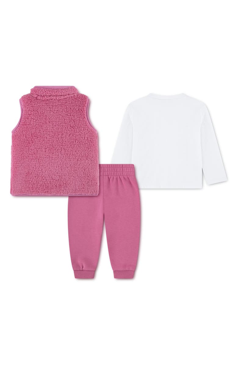 Nike Club Fleece Vest, Graphic T-Shirt & Joggers Set, Alternate, color, Magic Flamingo