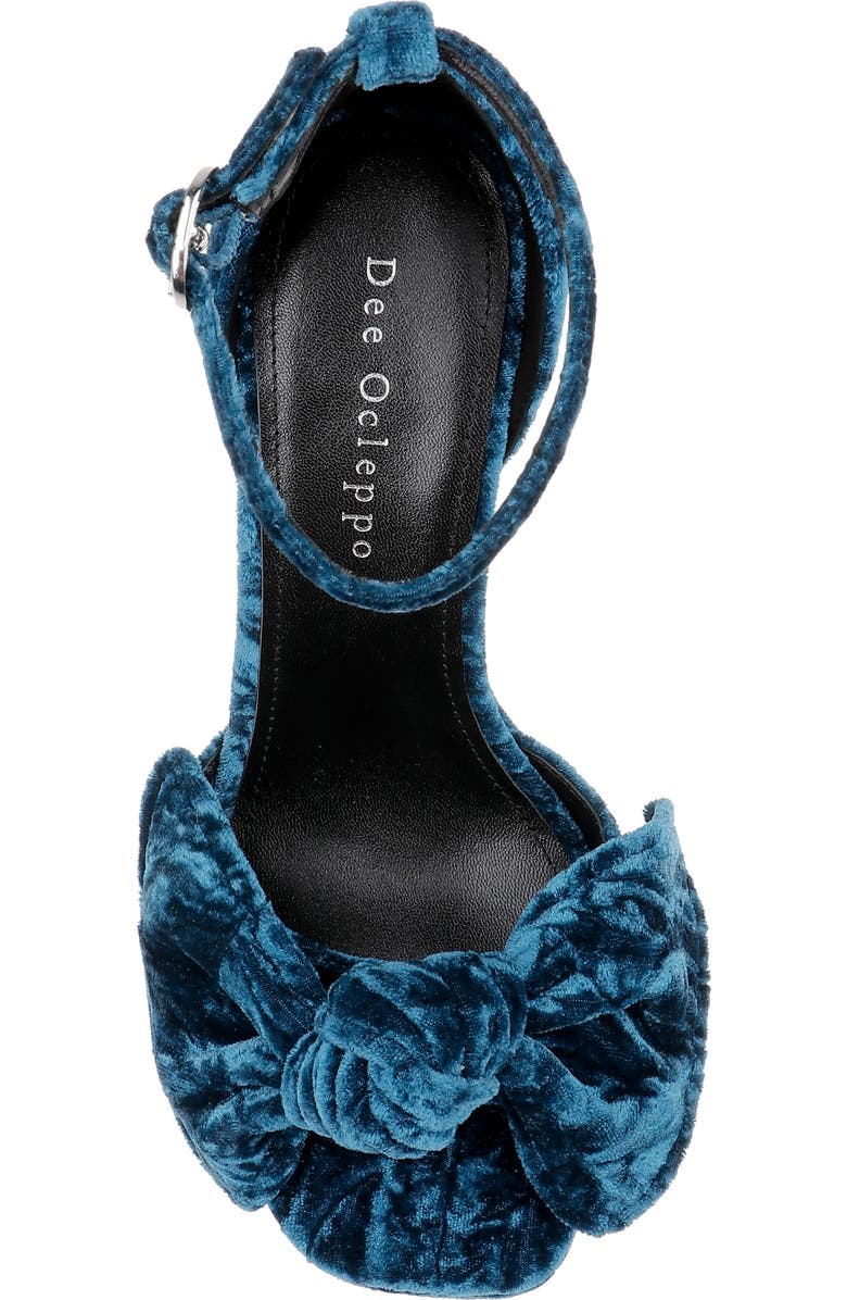 Dee Ocleppo Benton Ankle Strap Platform Sandal, Alternate, color, Teal Velvet