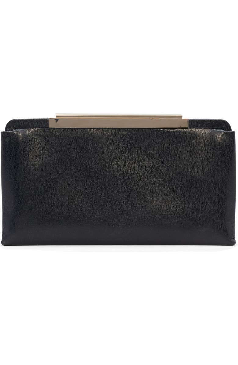 TOM FORD Supple Grained Leather Clutch, Main, color, 1N001 Black