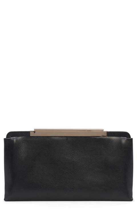 Supple Grained Leather Clutch