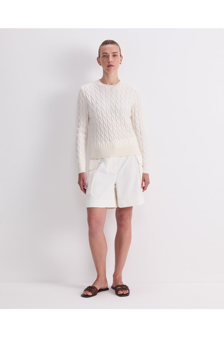 Merino Cable Knit Jumper, Alternate, color, Winter White