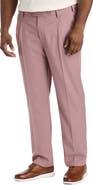 Oak Hill by DXL Big & Tall Waist-Relaxer Pleated Dress Pants