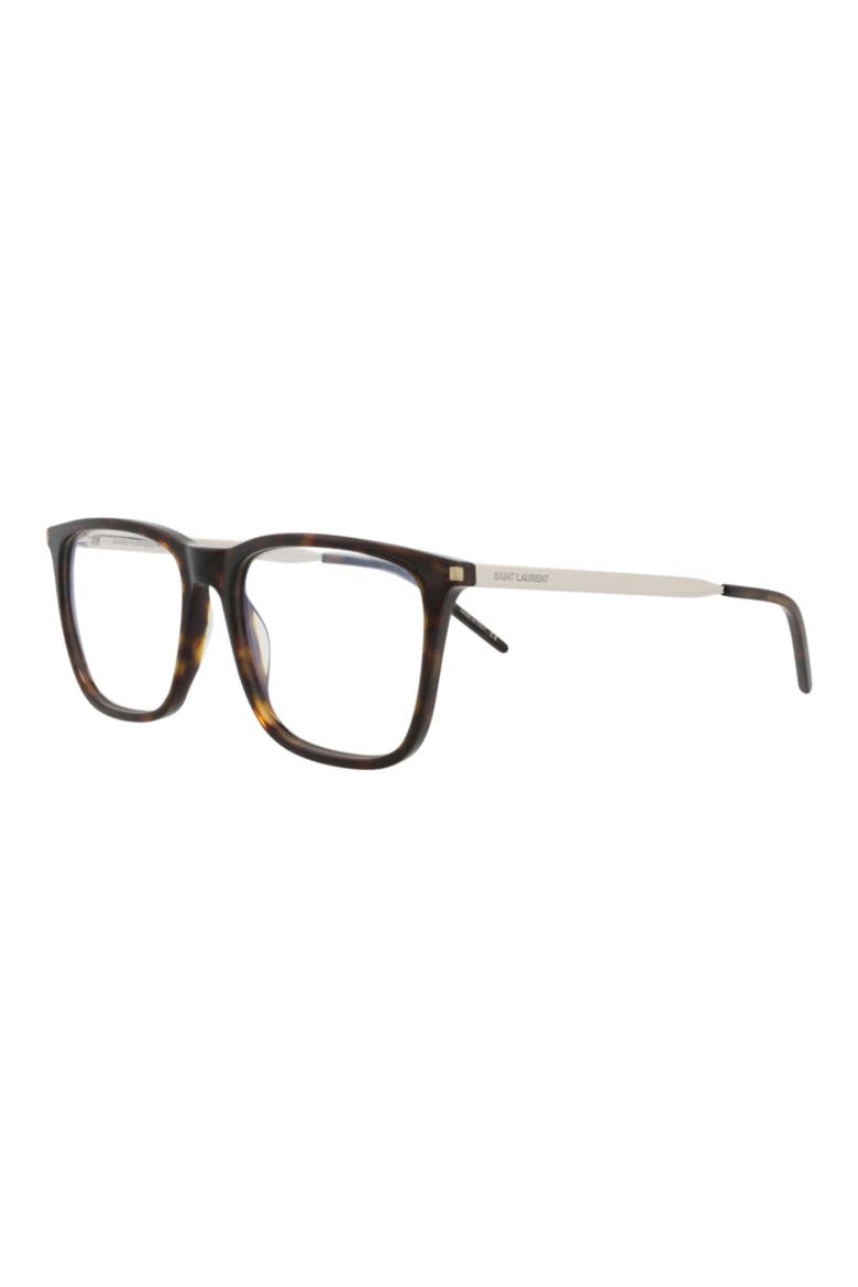 55mm Square Optical Frames, Alternate, color, HAVANA SILVER TRANSPARENT