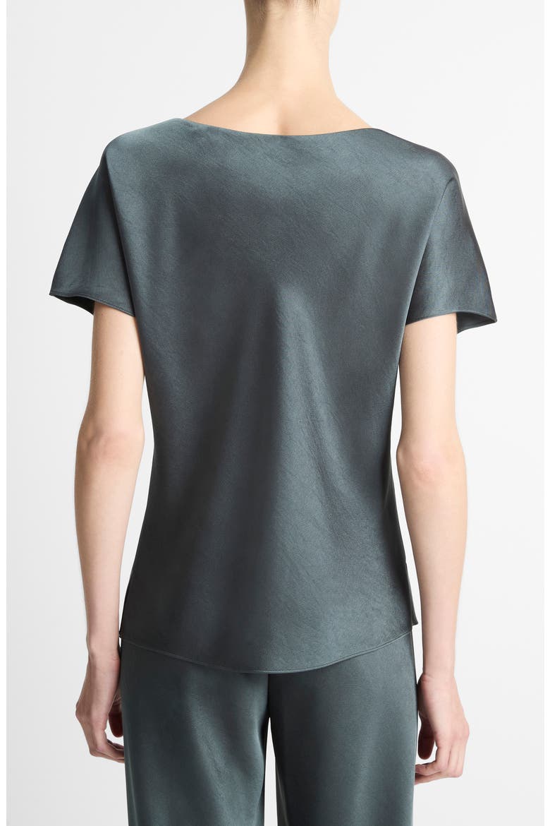 Cap Sleeve V-Neck Top, Alternate, color, MALACHITE