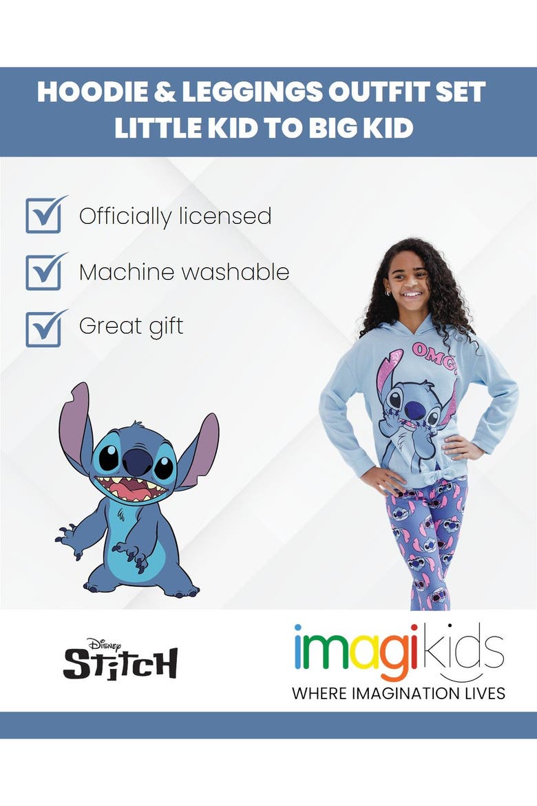 Lilo & Stitch Sequin 2-Piece Hoodie and Leggings Set, Alternate, color, Stitch Blue Navy