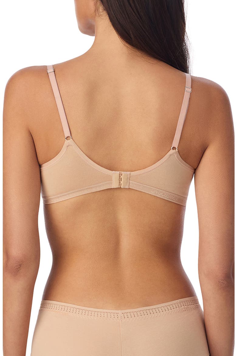 Cabana Cotton Wirefree Push-Up Bra, Alternate, color, CHAMPAGNE