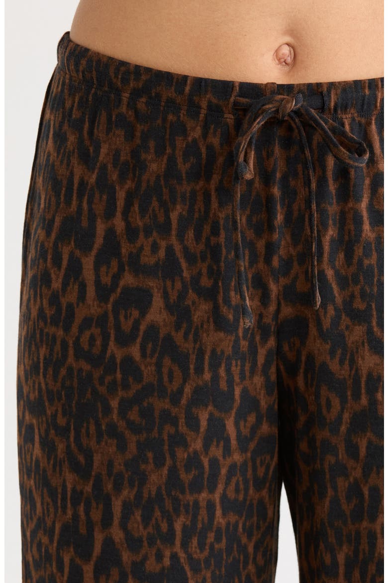 Moonlight Eco Knit Pajamas, Alternate, color, BROWN- BLACK ELEGANT LEOPARD