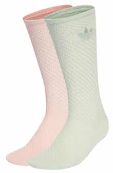 2-Pack Crochet Crew Socks