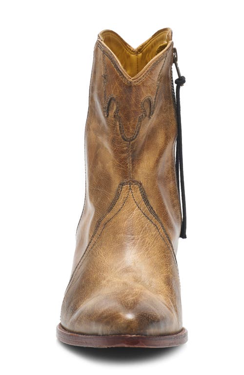 Free People New Frontier Western Bootie In Light Tan Leather