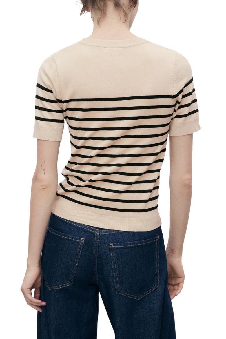 Short Sleeve Sweater, Alternate, color, MEDIUM BROWN