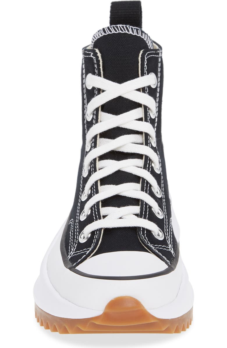 Converse Chuck Taylor<sup>®</sup> All Star<sup>®</sup> Run Star Hike High Top Platform Sneaker, Alternate, color, Black/ White/ Gum