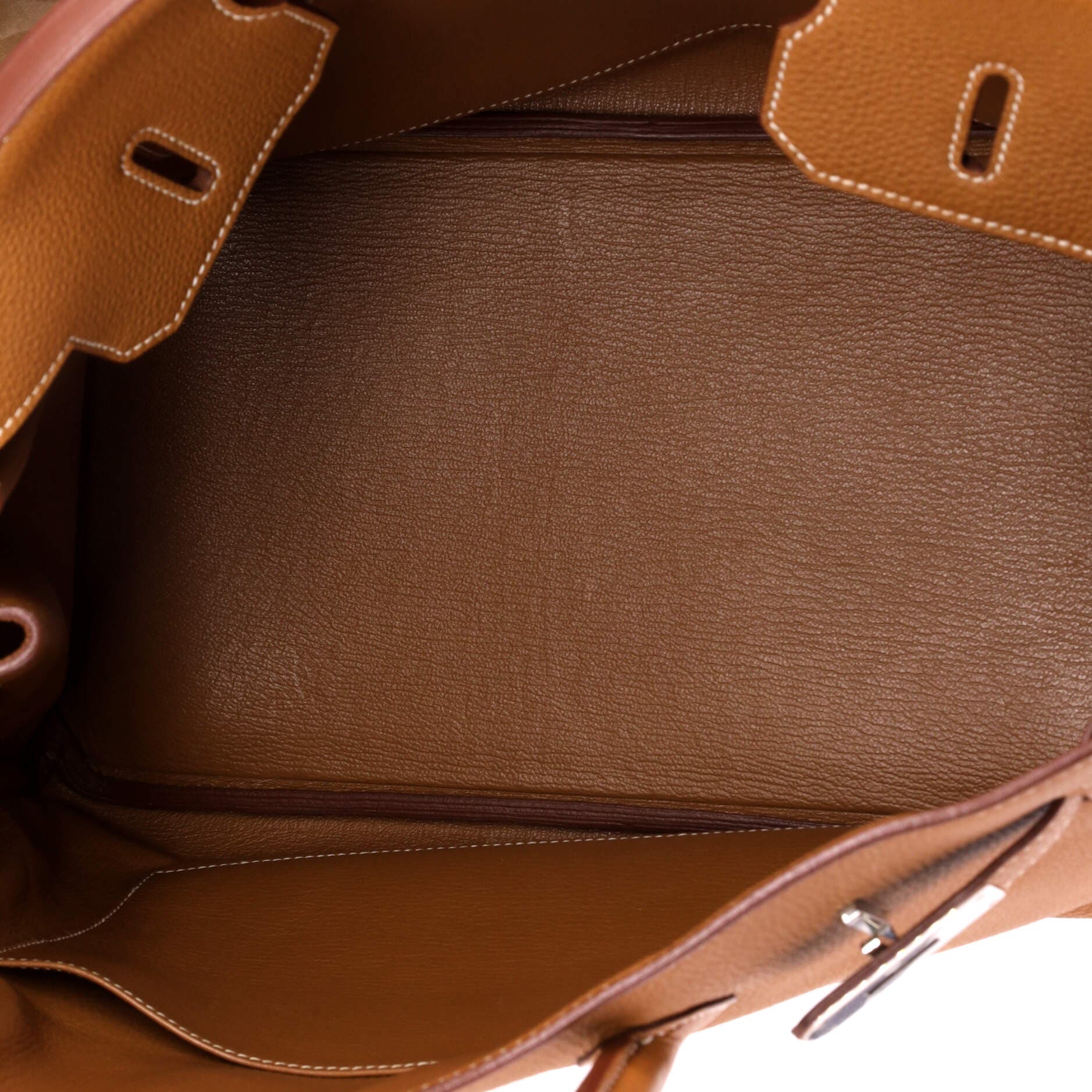 Birkin Handbag Brown Togo with Palladium Hardware 35, Alternate, color, Metallic Gold
